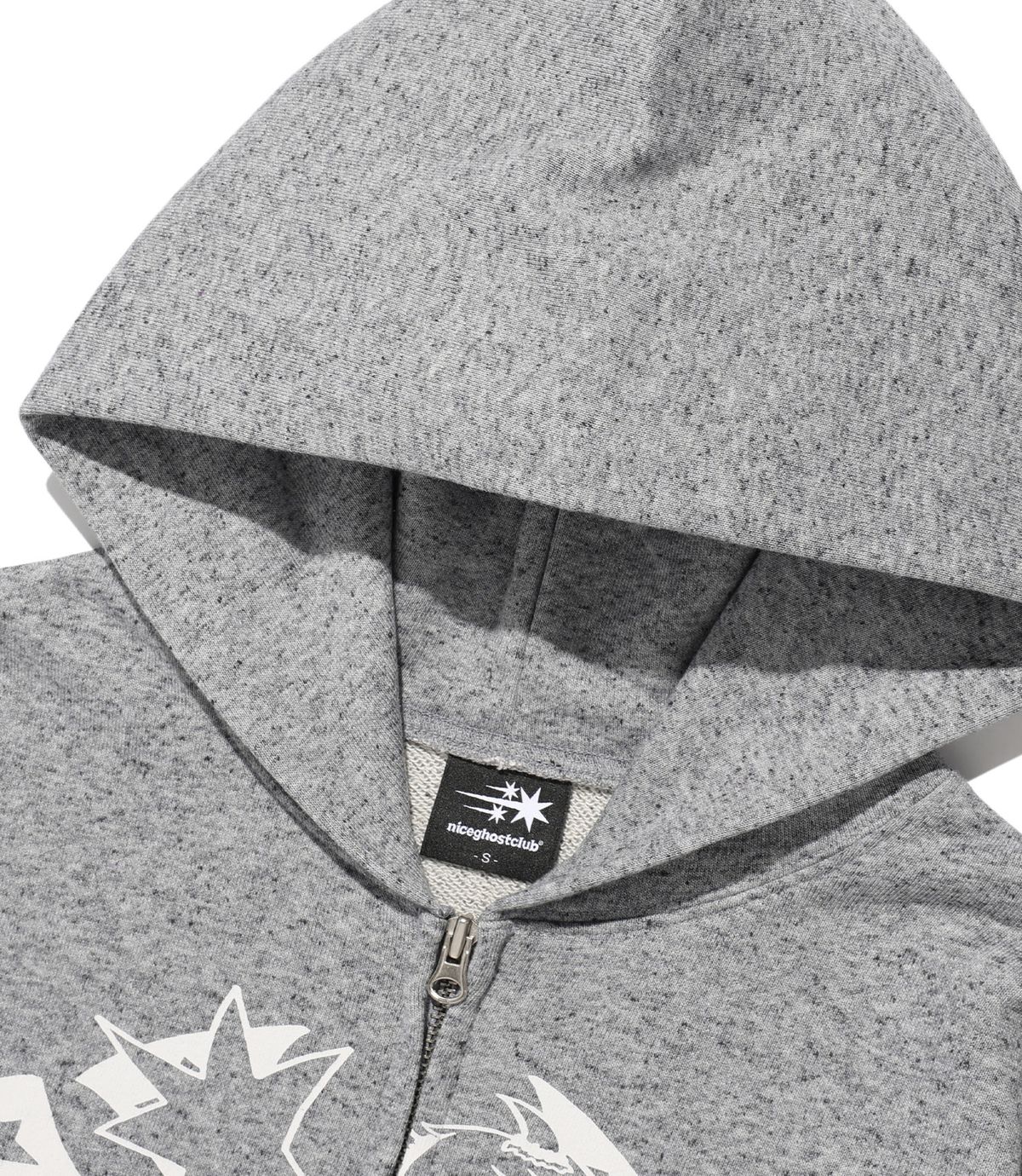 나이스고스트클럽(NICEGHOSTCLUB) CHAOS GIRL HOODIE ZIPUP_CHARCOAL(NG2FFUM481A)