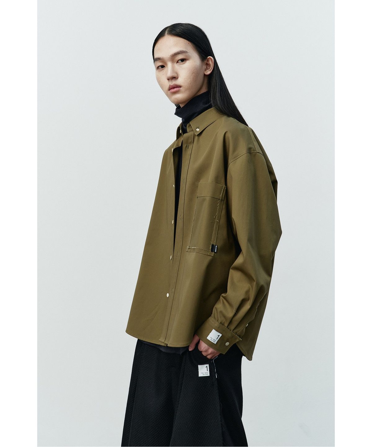 래코드(RECODE) Deconstructed Pocket Shirt RKSAA25612KHX