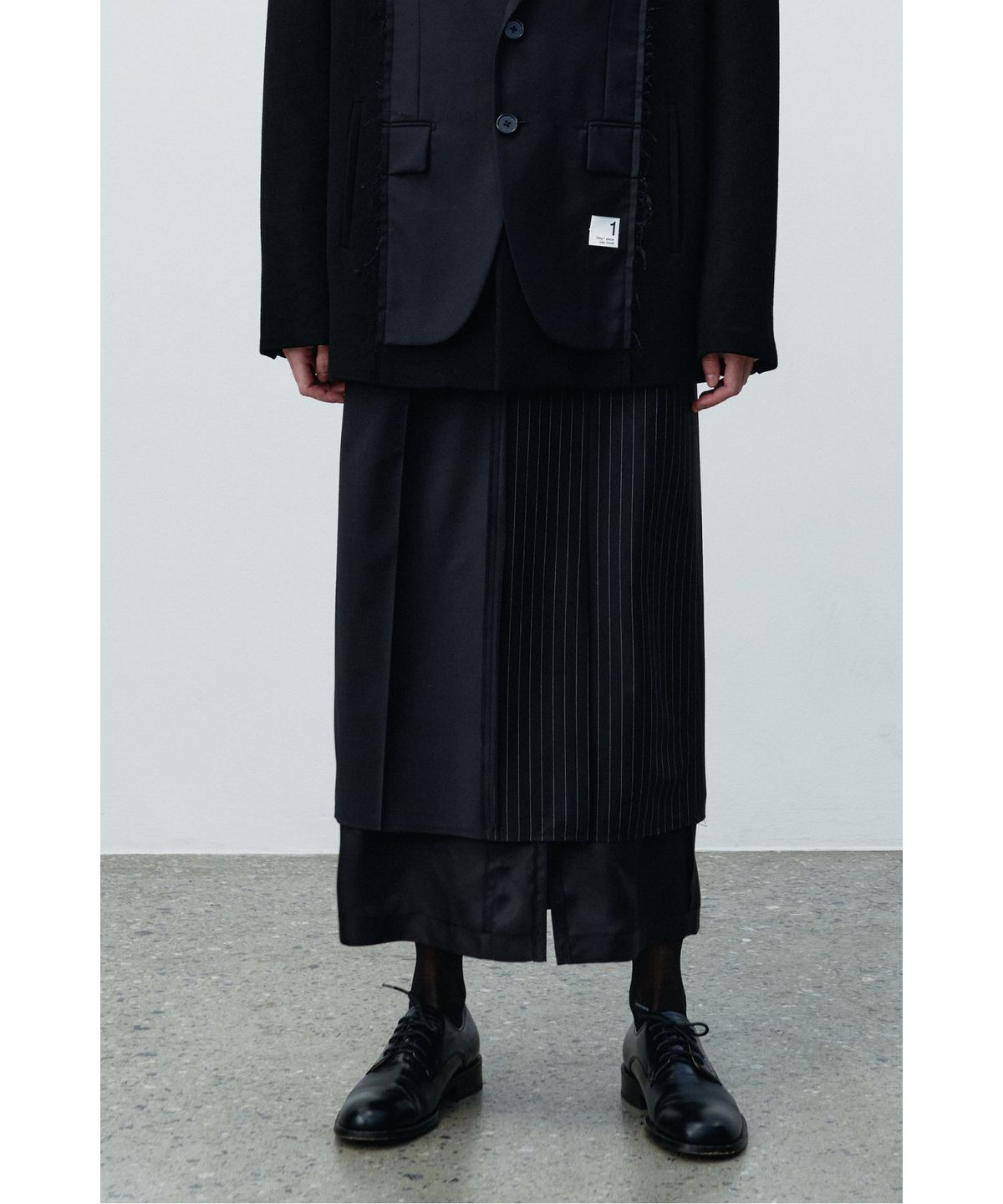 래코드(RECODE) Half and Half Skirt RQKAA25532BKX