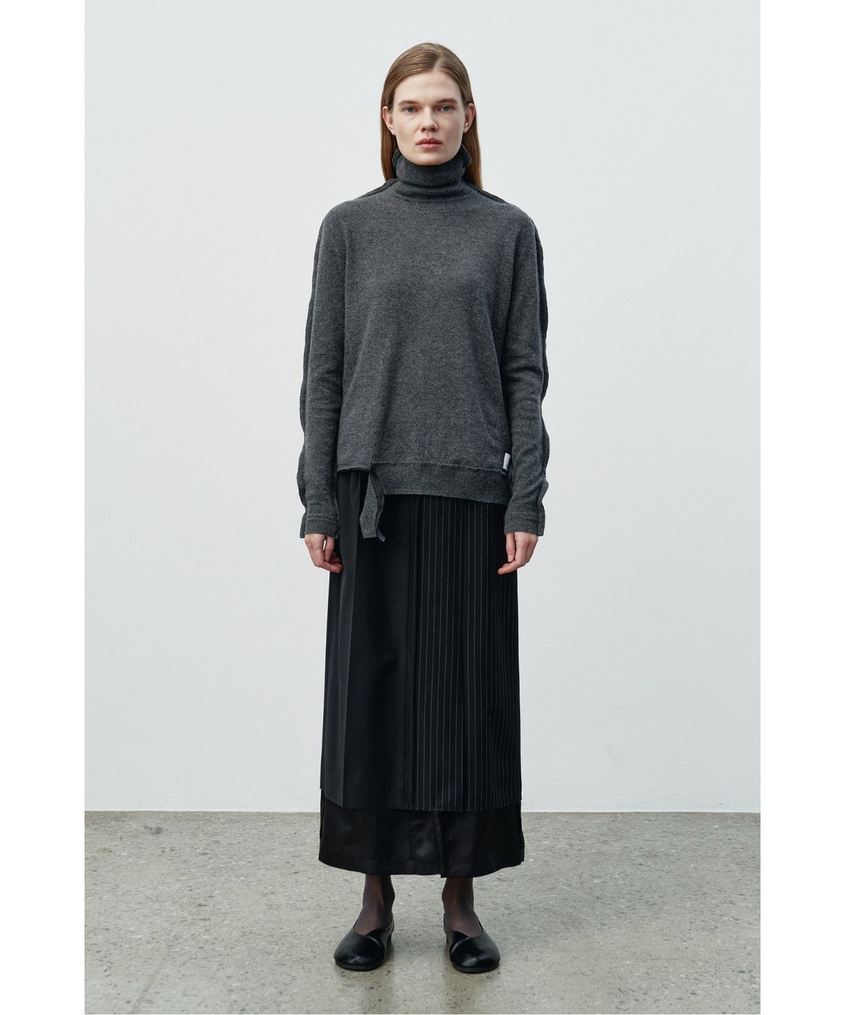 래코드(RECODE) Half and Half Skirt RQKAA25532BKX