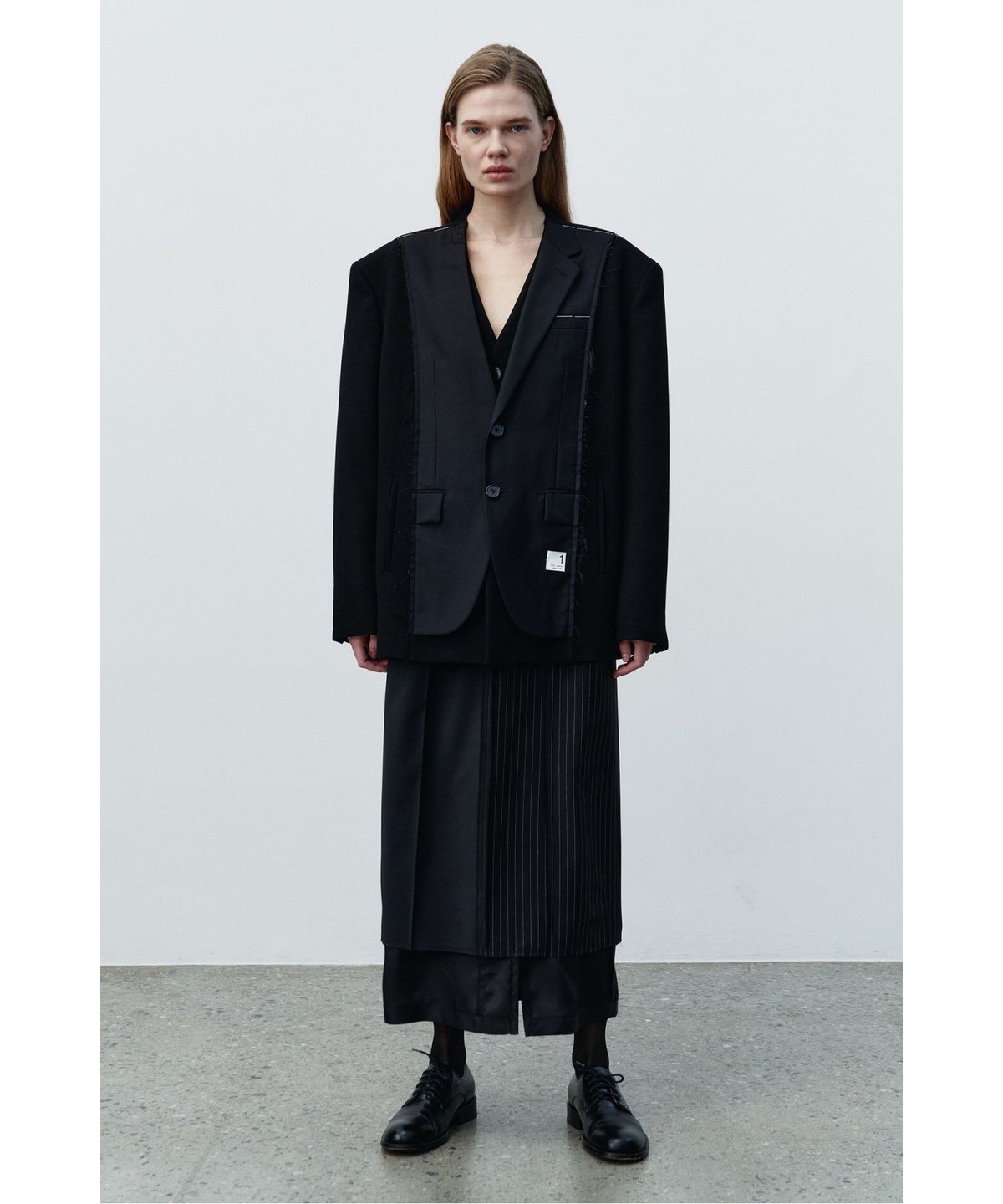 래코드(RECODE) Half and Half Skirt RQKAA25532BKX