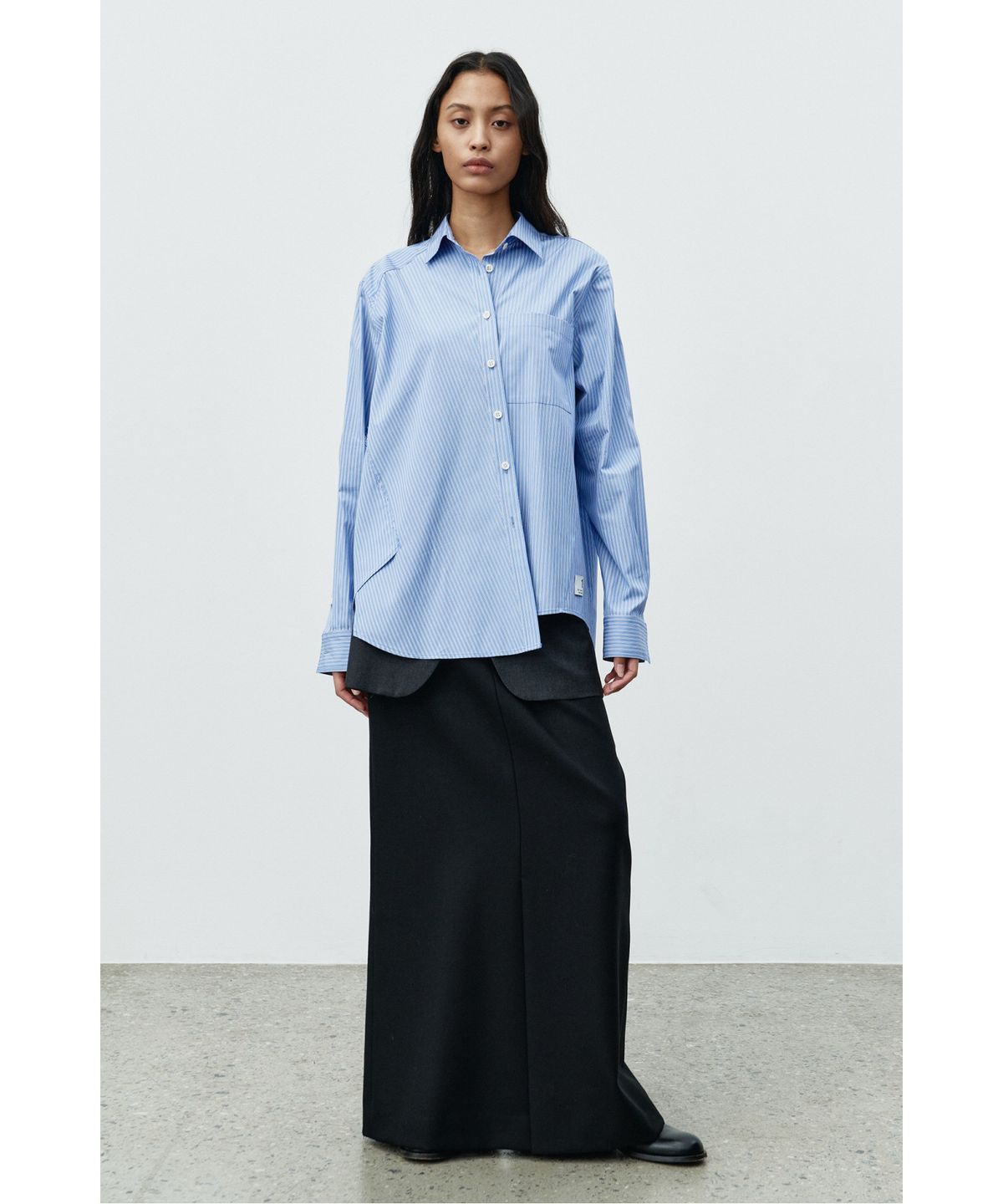 래코드(RECODE) Half Jacket Mixed Skirt RQKAA25534BKX