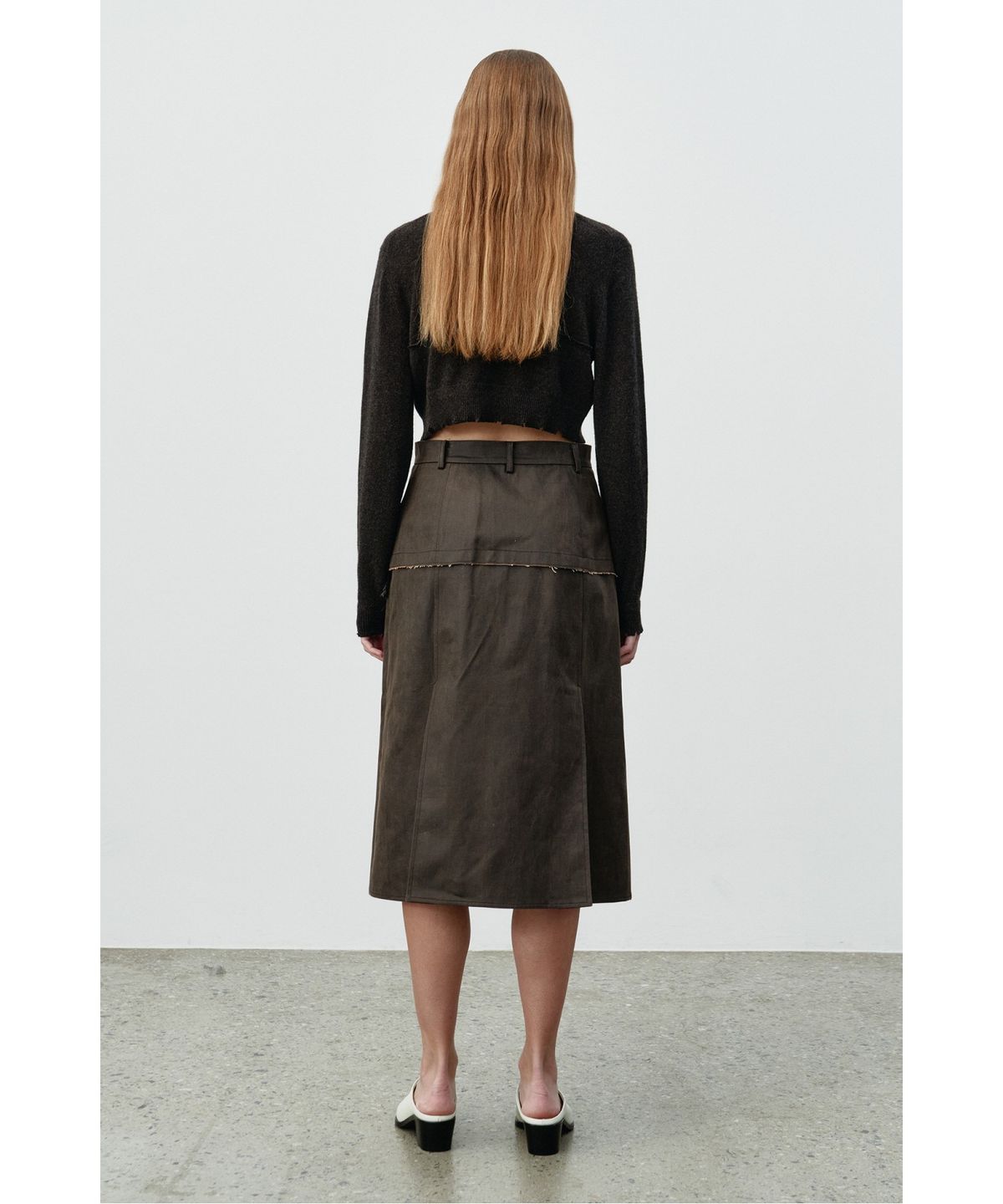 래코드(RECODE) Faux Leather Skirt RQKAA25547BRX
