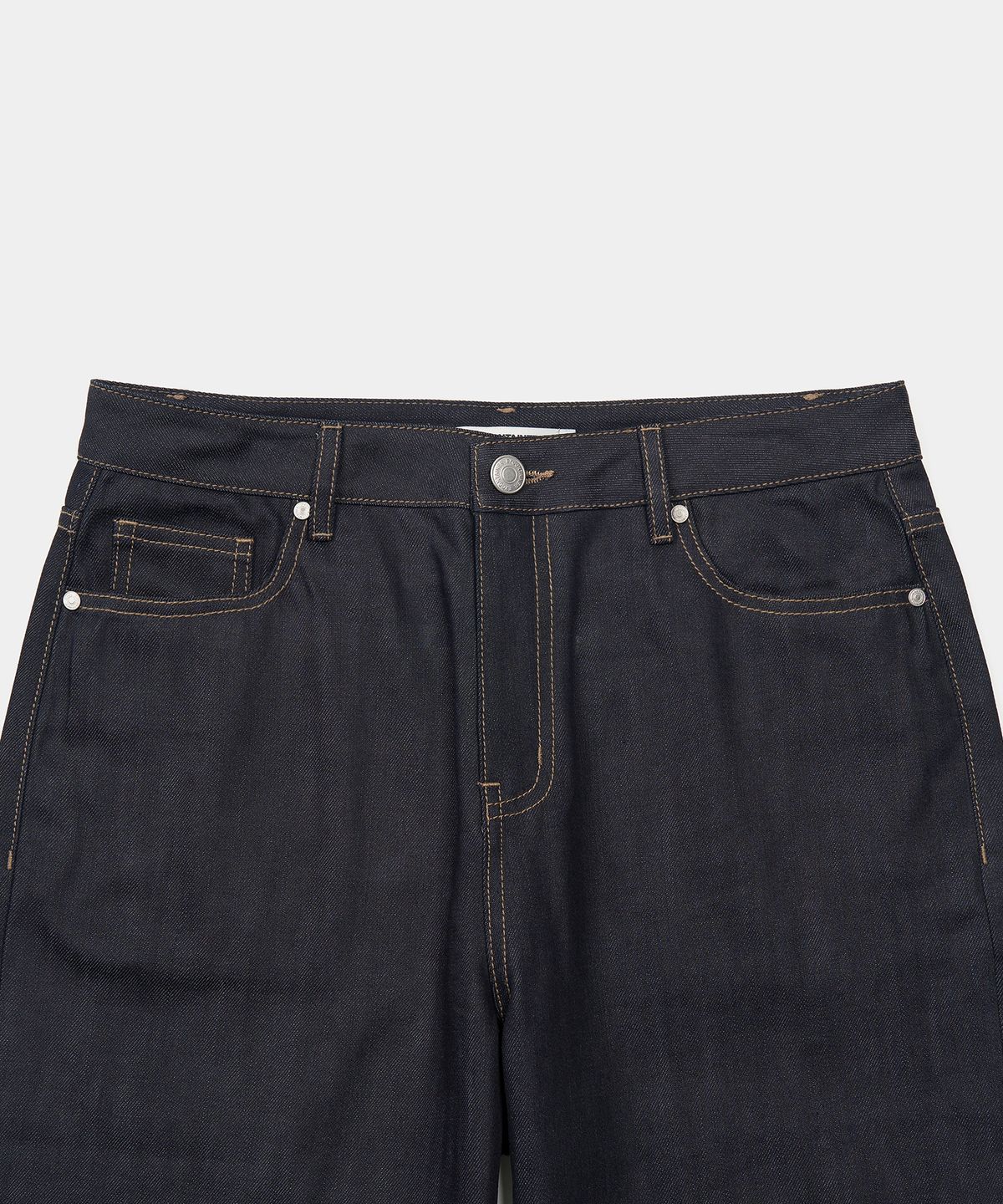 엑스컨테이너(EXCONTAINER) 세미 와이드 로우 데님 팬츠 (RAW INDIGO)