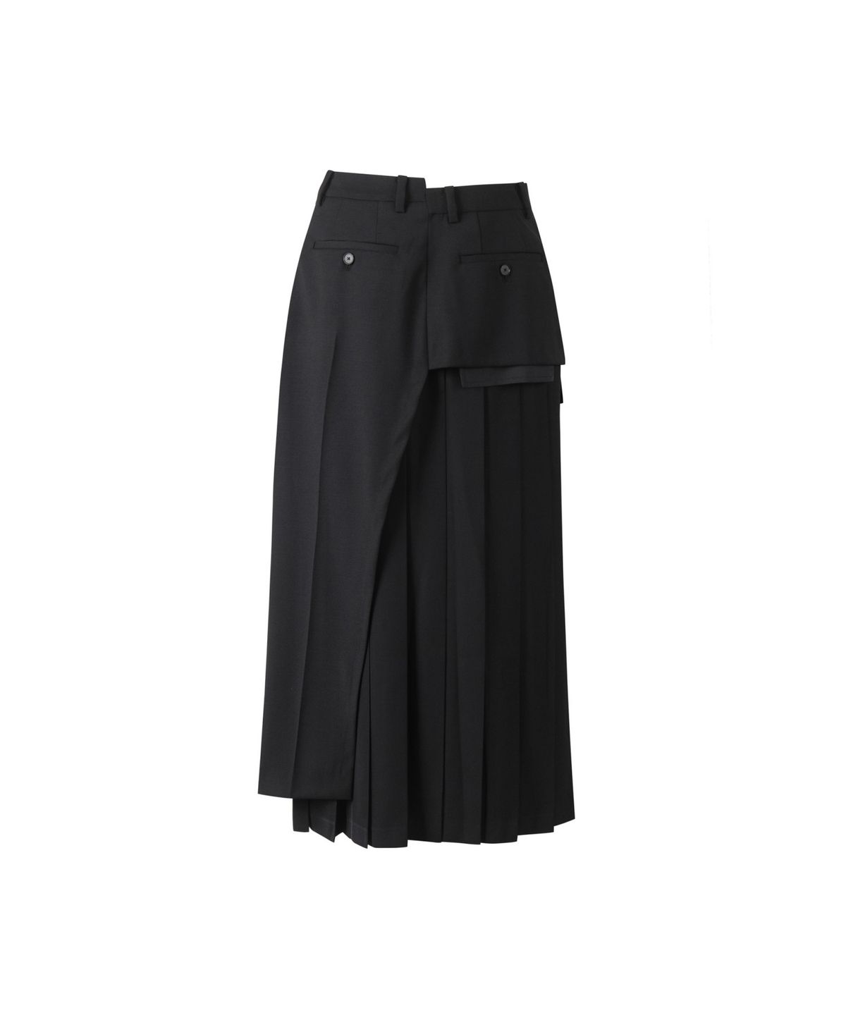 래코드(RECODE) Asymmetric Pleats Skirt RQKAA25537BKX