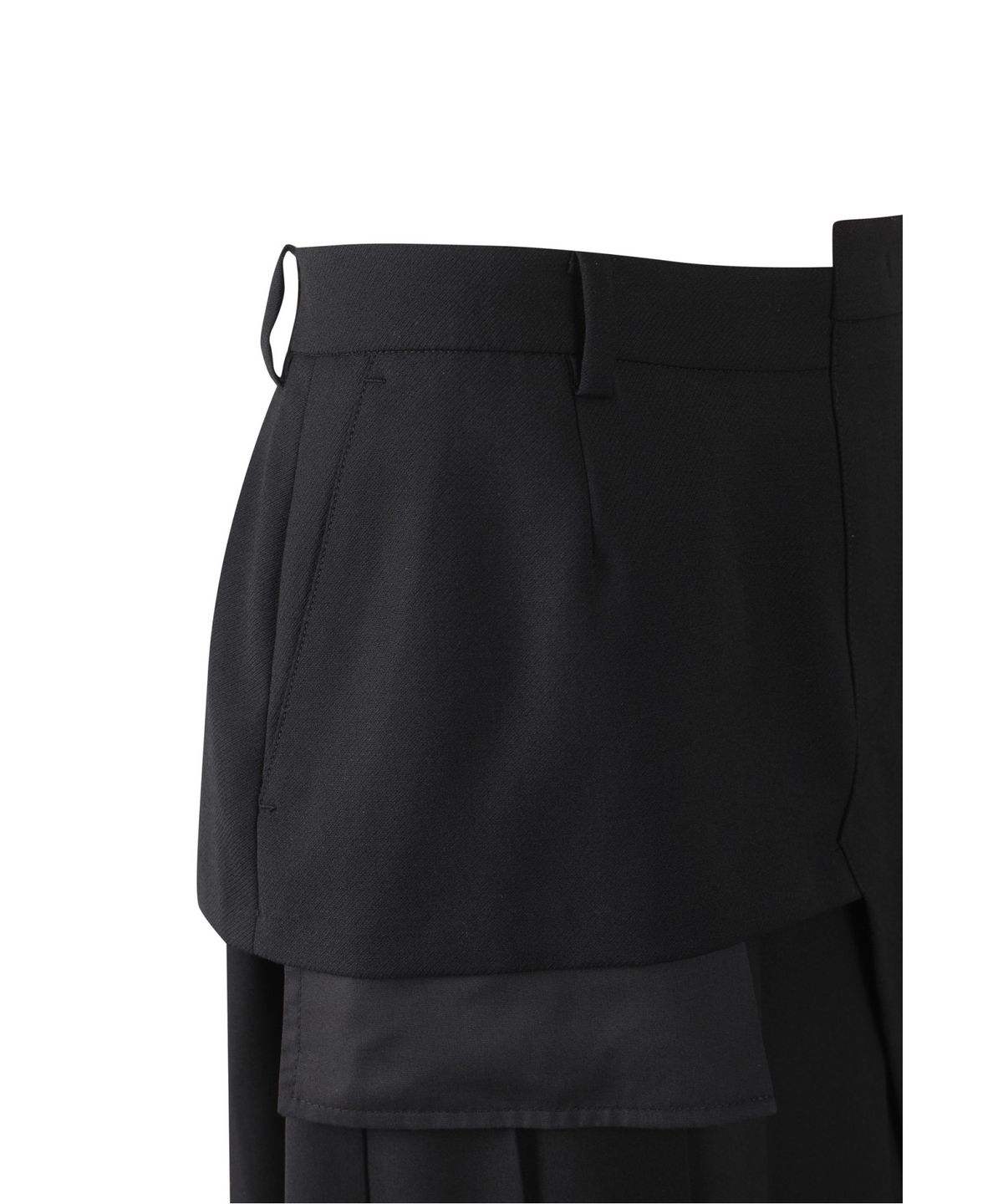 래코드(RECODE) Asymmetric Pleats Skirt RQKAA25537BKX