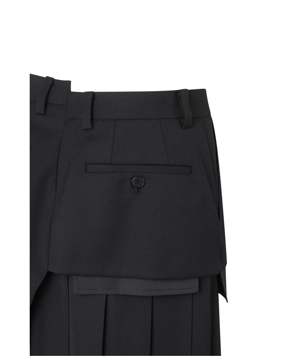 래코드(RECODE) Asymmetric Pleats Skirt RQKAA25537BKX