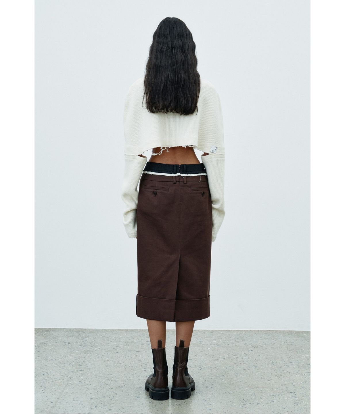 래코드(RECODE) Two way Shawl Knit  RQWAA25516IVX