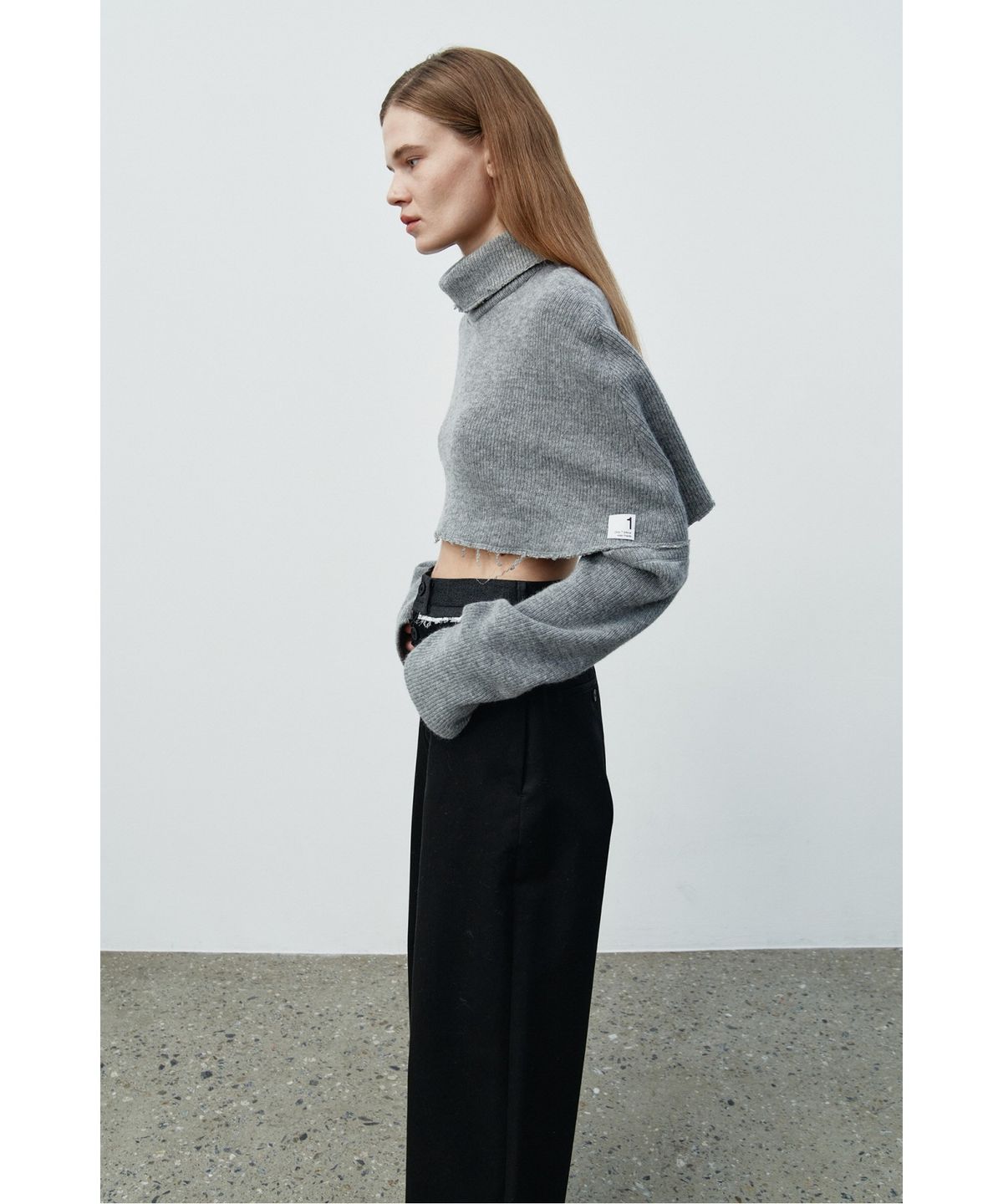 래코드(RECODE) Two way Shawl Knit  RQWAA25516GYX