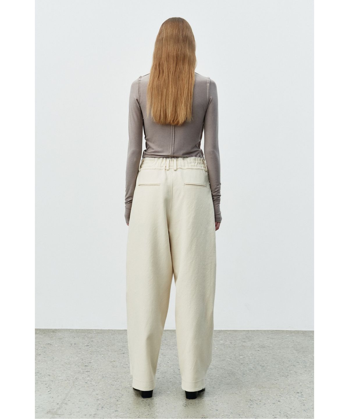 래코드(RECODE) Belted Two Tuck Trousers  RQPAW25531IVX