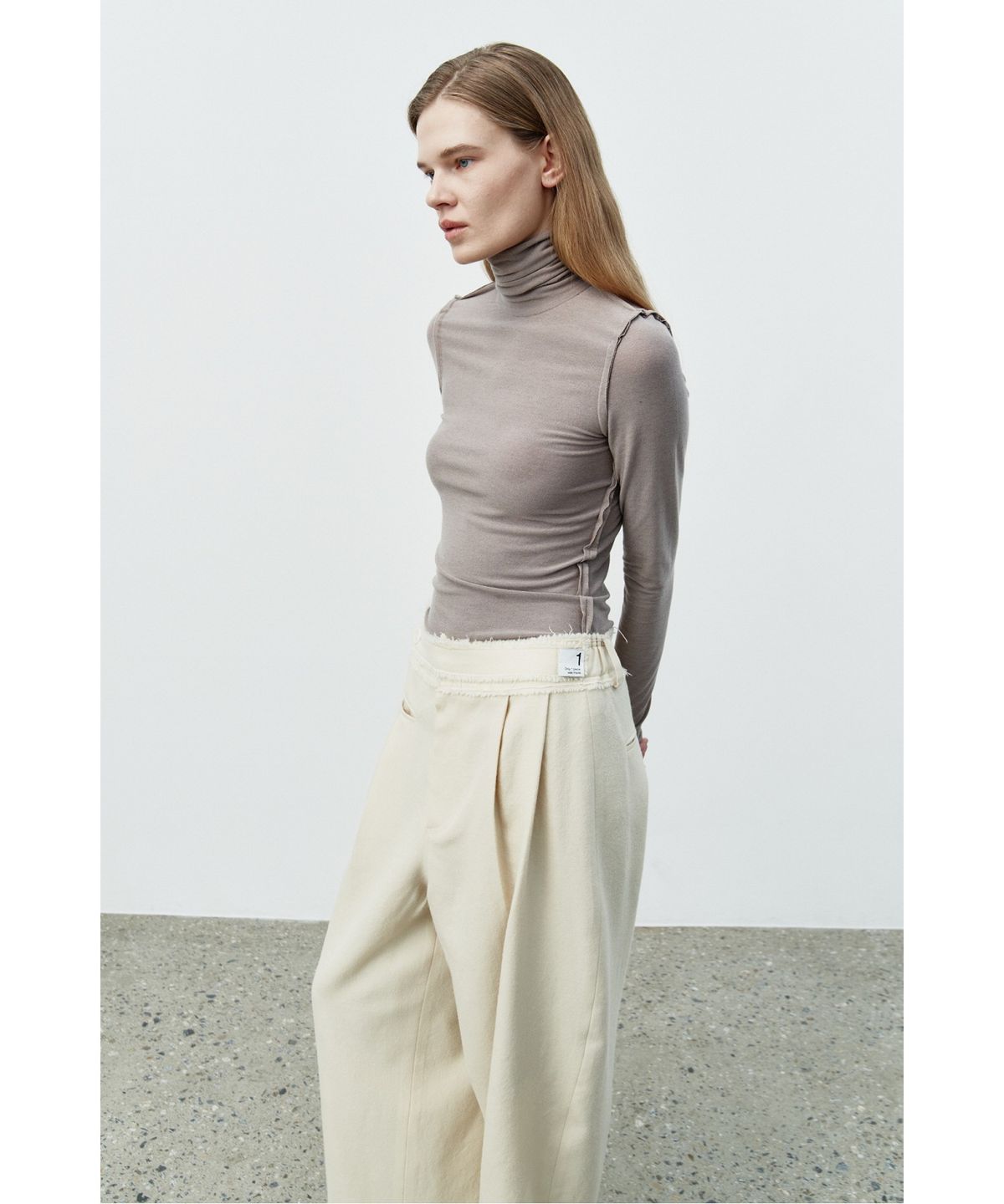 래코드(RECODE) Belted Two Tuck Trousers  RQPAW25531IVX