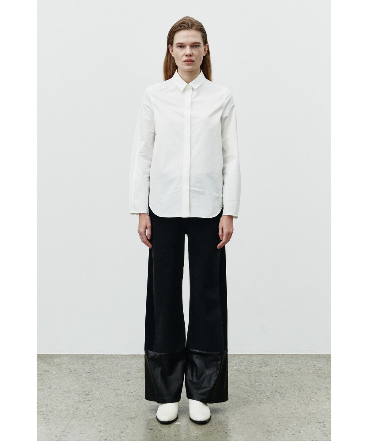 래코드(RECODE) Lam Leather Patch Pants RQPAA25528BKX