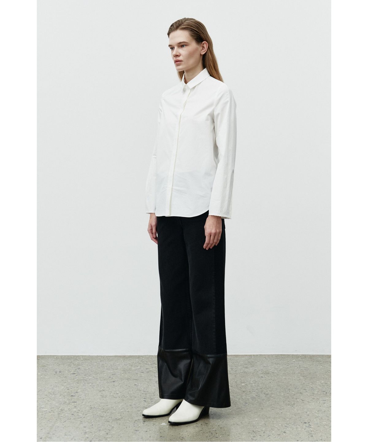 래코드(RECODE) Lam Leather Patch Pants RQPAA25528BKX