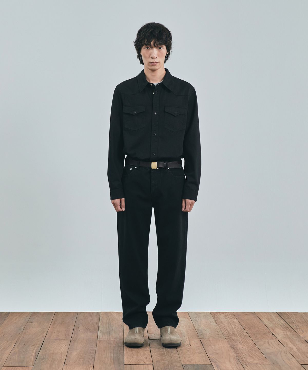 유니폼브릿지(UNIFORM BRIDGE) 003 denim pants slim fit 13oz black