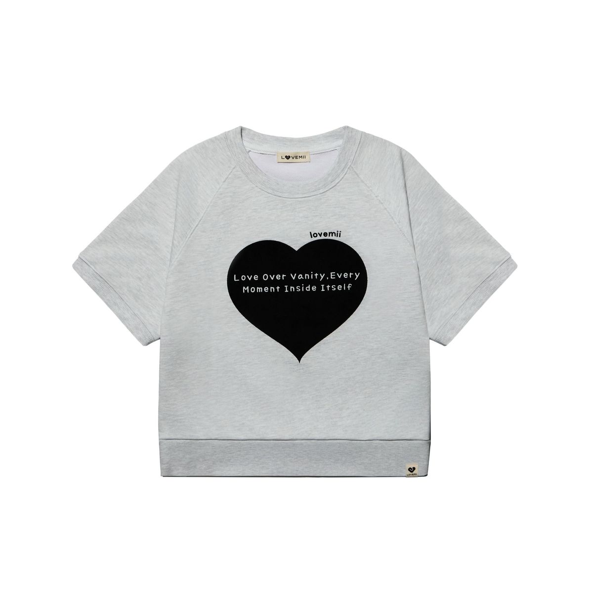 러브미오피셜(LOVEMIIOFFICIAL) 러브메세지 반팔 맨투맨