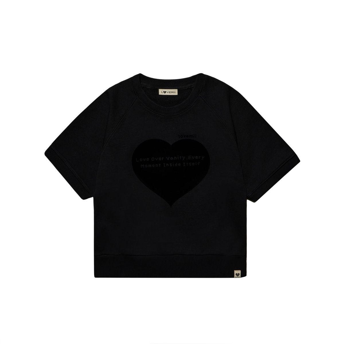 러브미오피셜(LOVEMIIOFFICIAL) 러브메세지 반팔 맨투맨