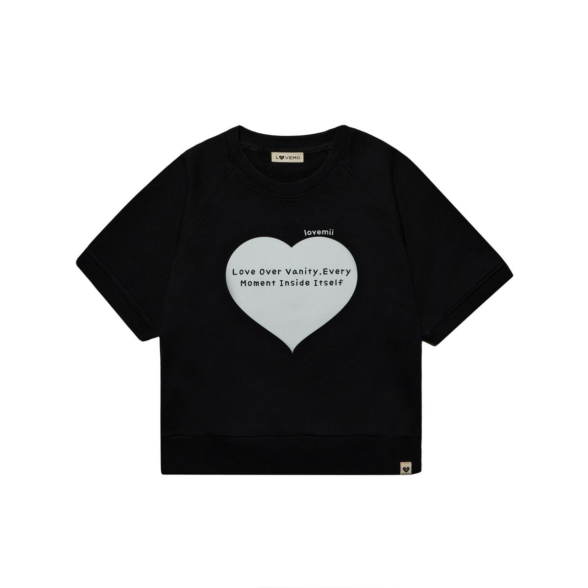 러브미오피셜(LOVEMIIOFFICIAL) 러브메세지 반팔 맨투맨