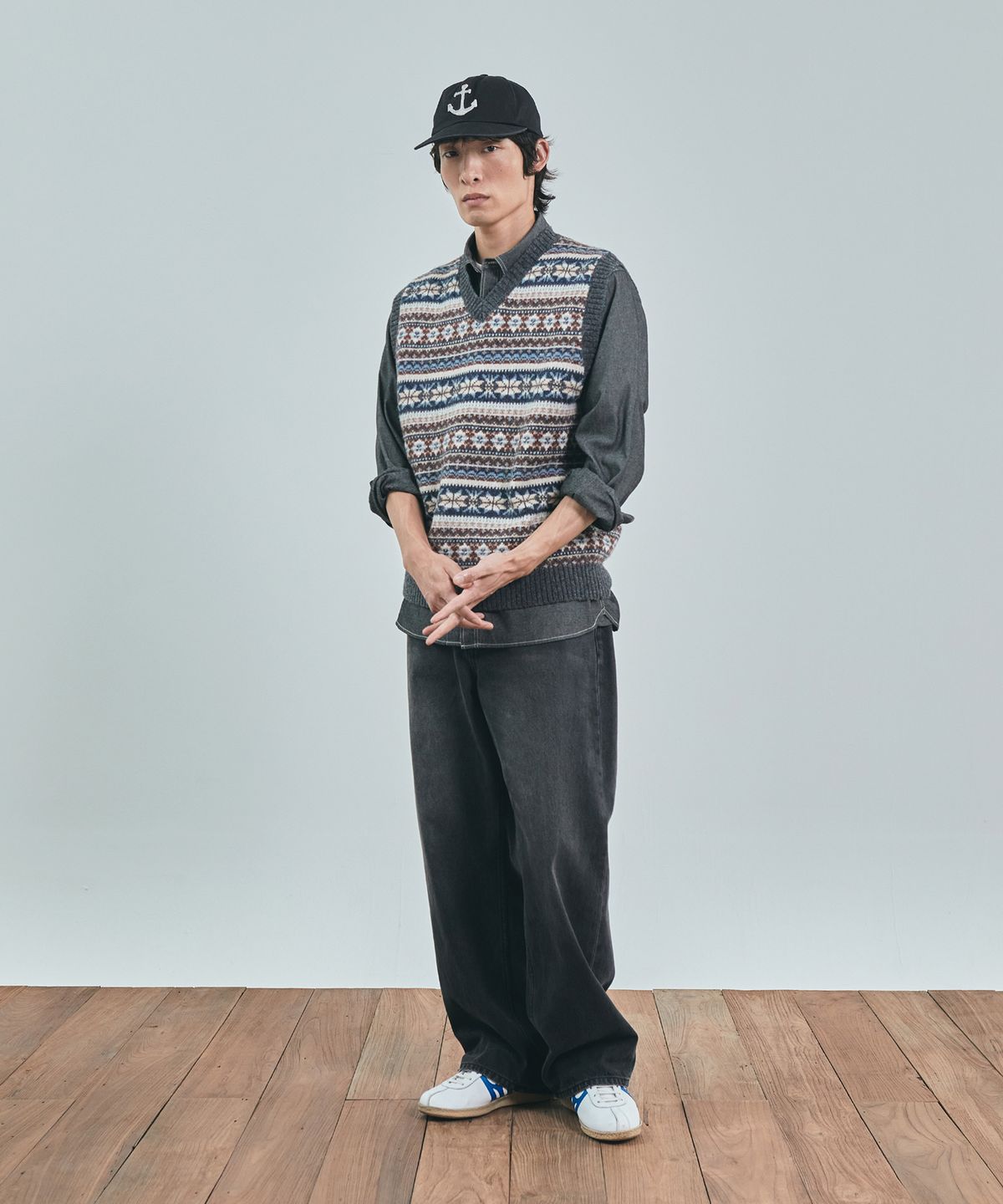 유니폼브릿지(UNIFORM BRIDGE) 001 denim pants wide fit 12.5oz black