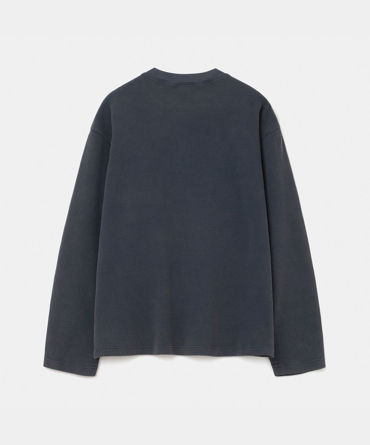 유니폼브릿지(UNIFORM BRIDGE) salt wash waffle henly neck t-shirt navy