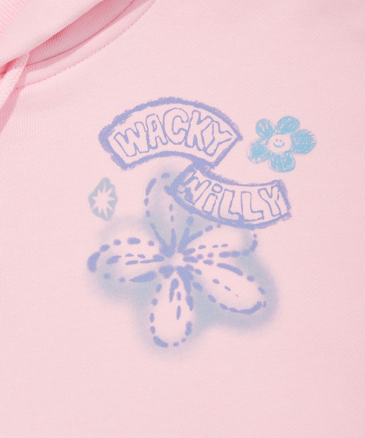 와키윌리(WACKY WILLY) 우먼스 플라워 그래픽 후드집업 핑크