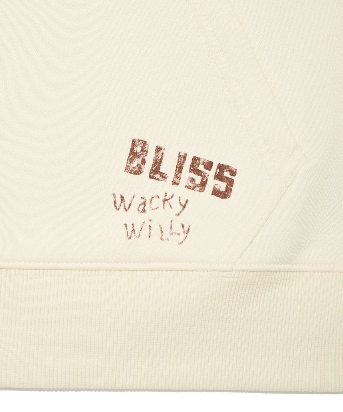 와키윌리(WACKY WILLY) 우먼스 플라워 그래픽 후드집업 크림