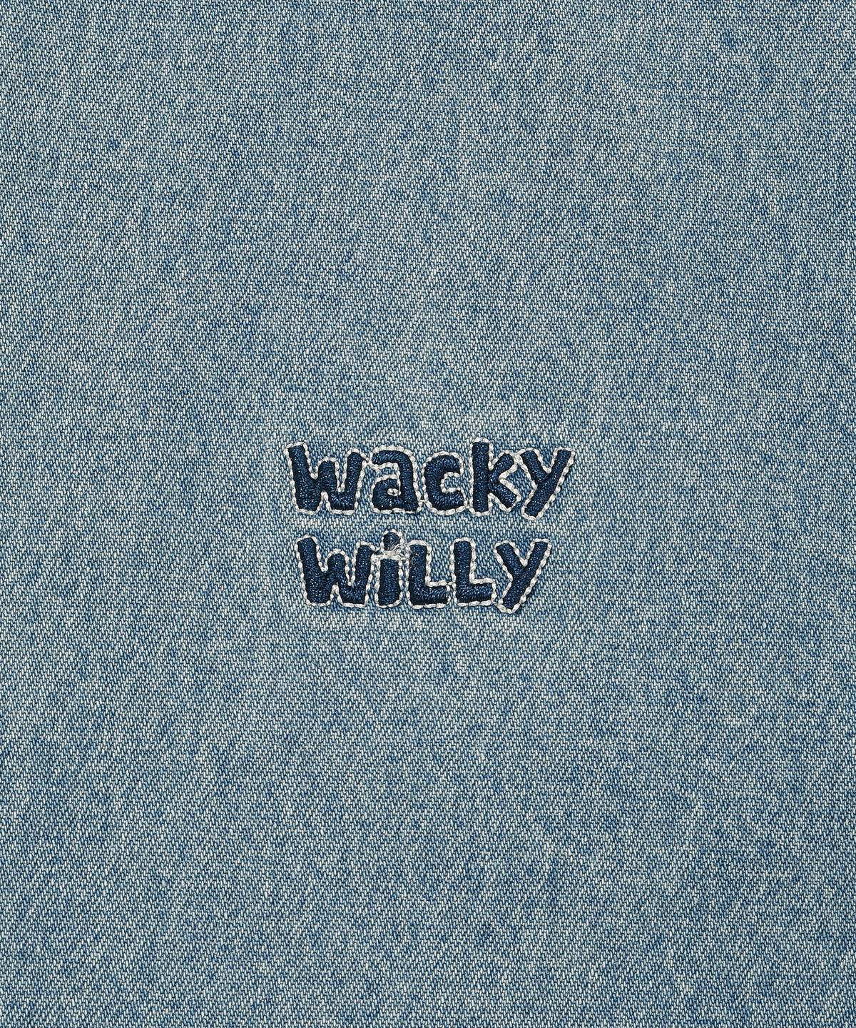 와키윌리(WACKY WILLY) 데님 긴팔셔츠 블루