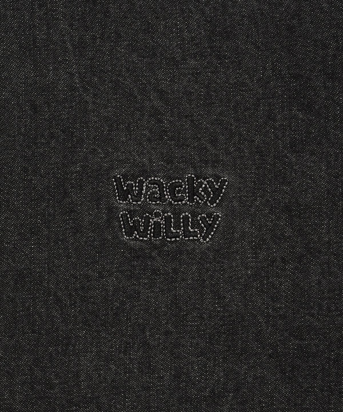 와키윌리(WACKY WILLY) 데님 긴팔셔츠 블랙