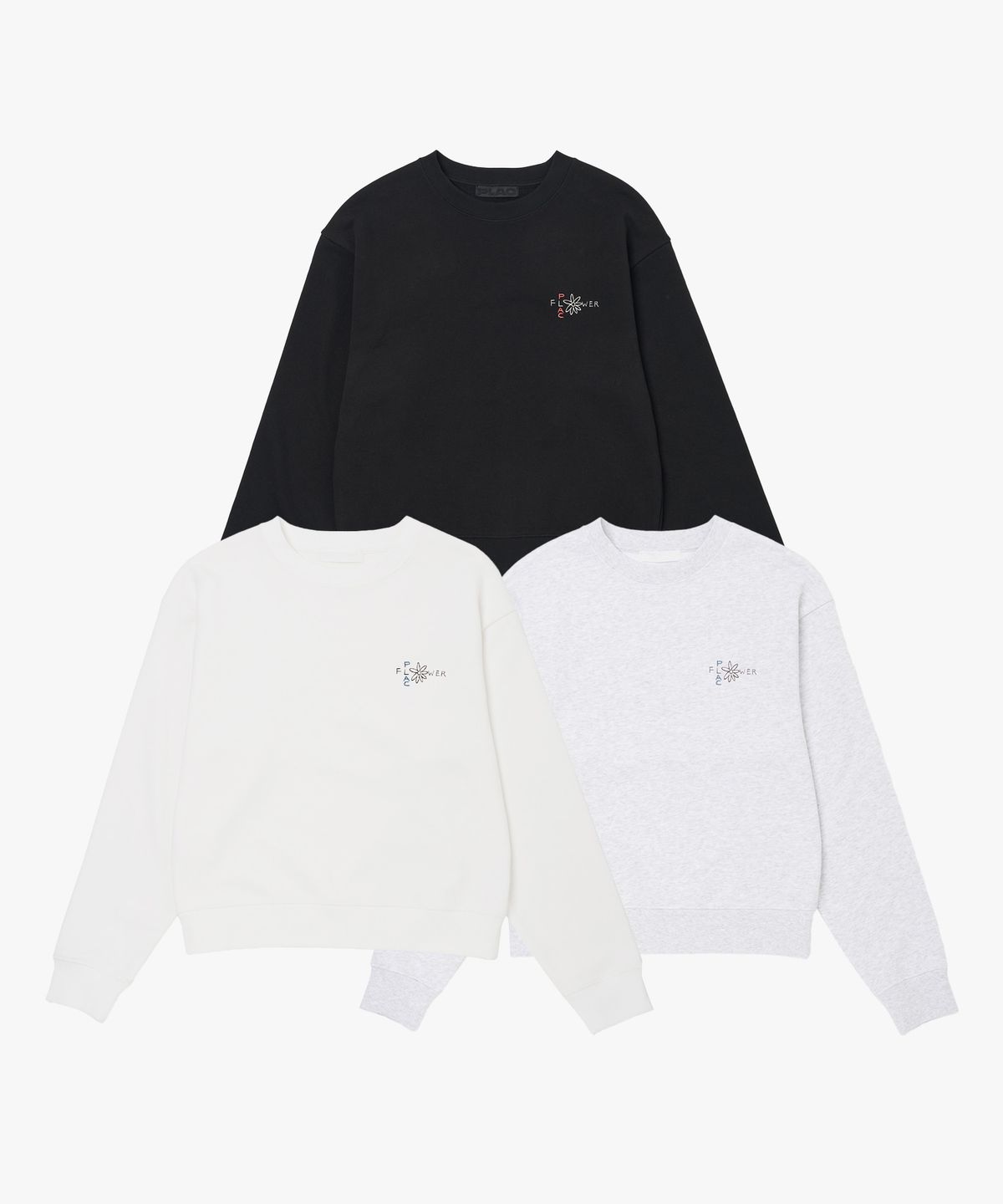 플랙 우먼(PLAC WOMEN) 플라워 스웨트셔츠_3colors