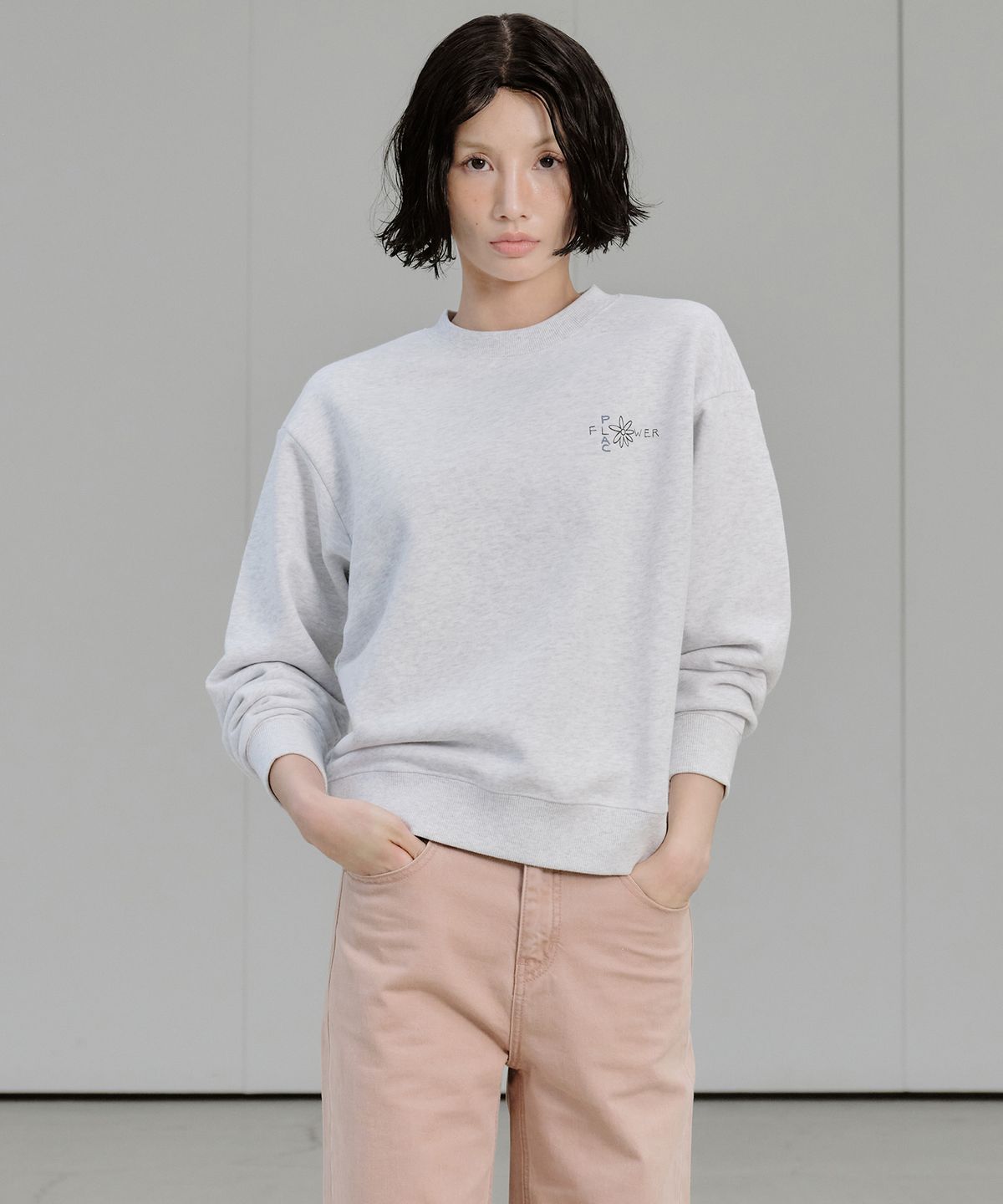 플랙 우먼(PLAC WOMEN) 플라워 스웨트셔츠_3colors