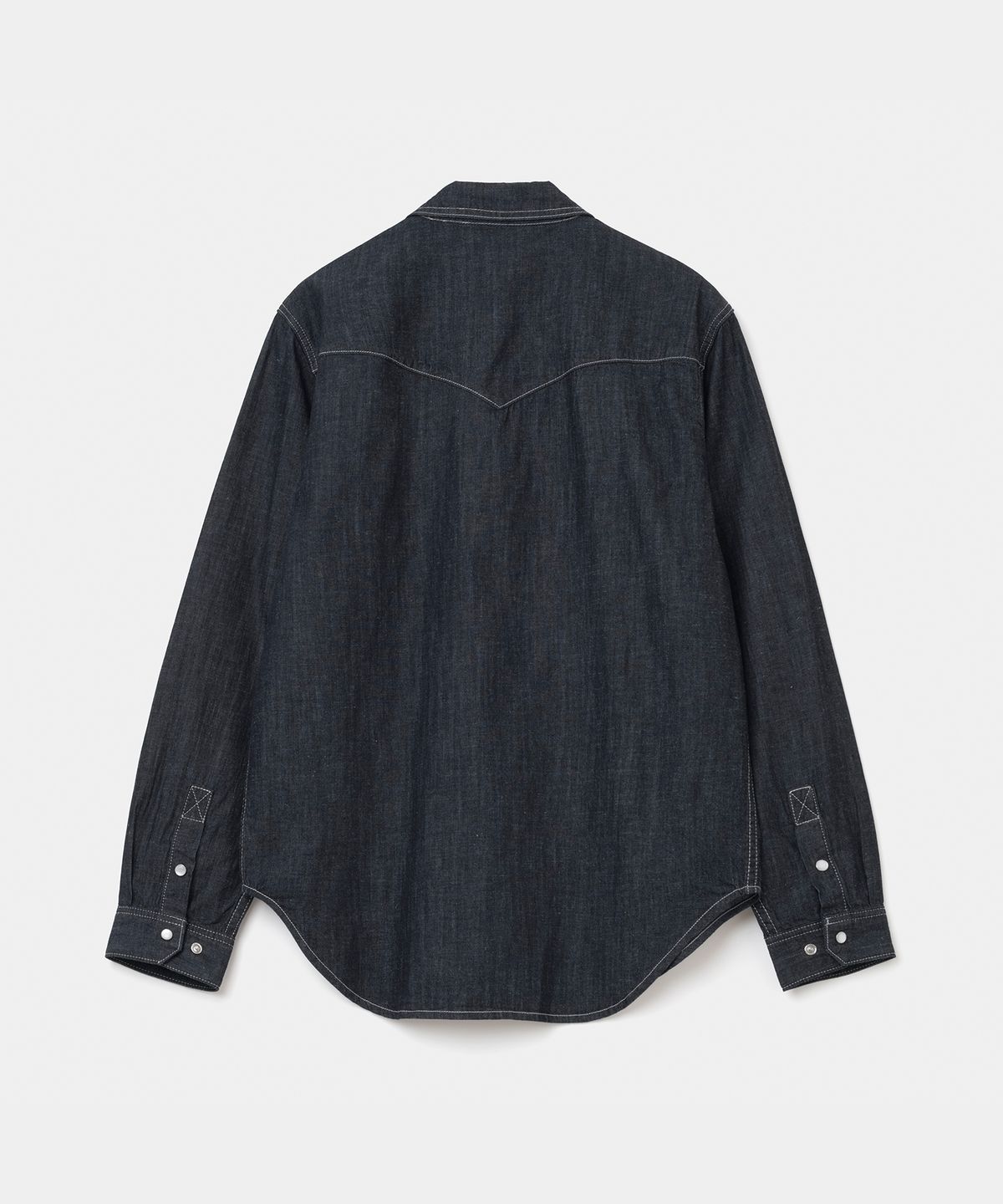 유니폼브릿지(UNIFORM BRIDGE) western denim shirt 7oz indigo one washed