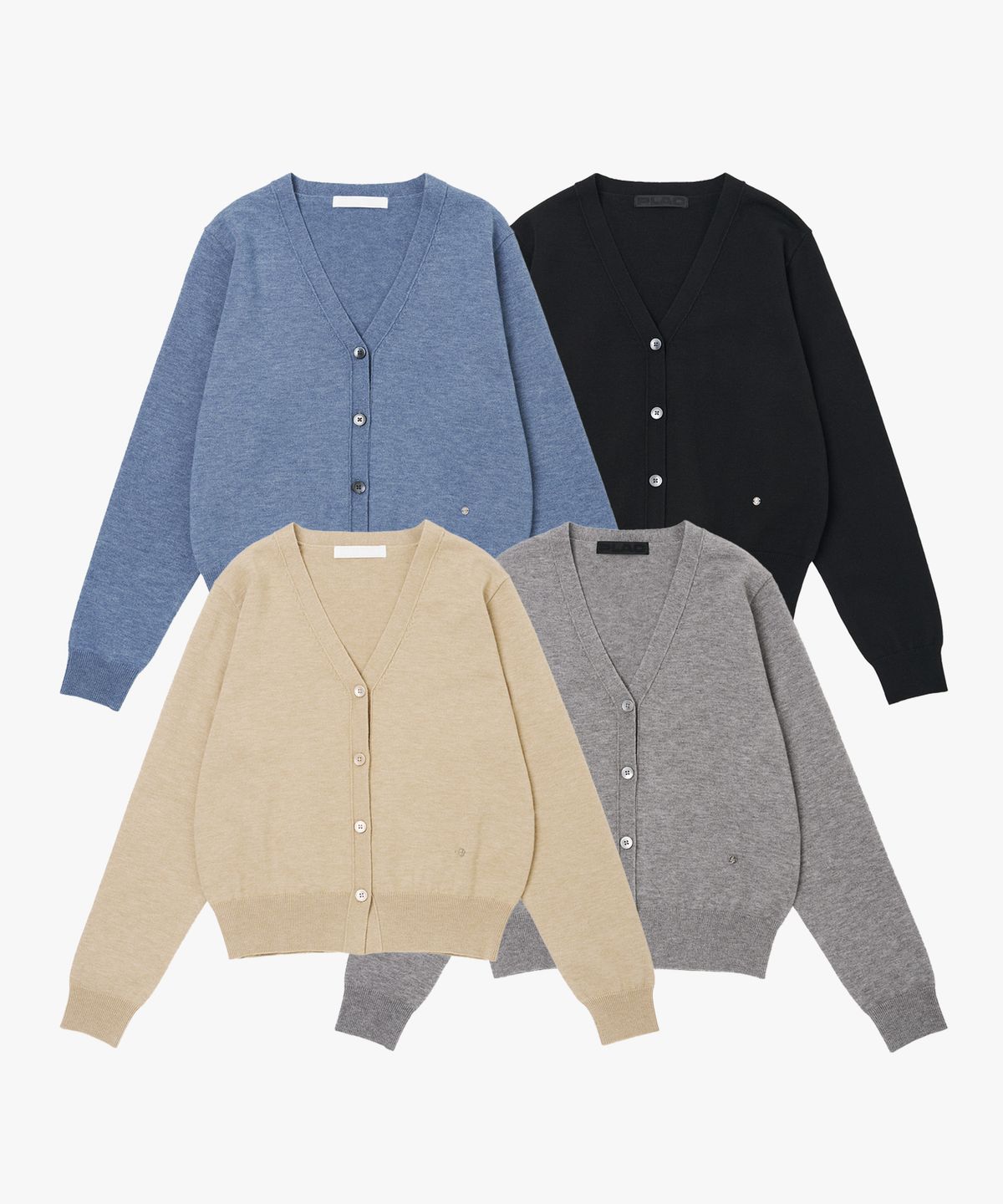 플랙 우먼(PLAC WOMEN) 베이직 브이넥 가디건_4colors