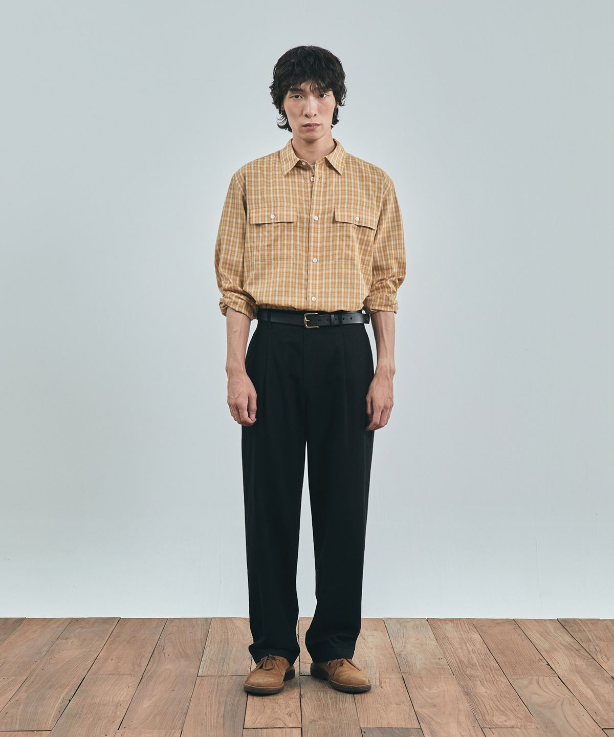 유니폼브릿지(UNIFORM BRIDGE) one tuck sports pants black