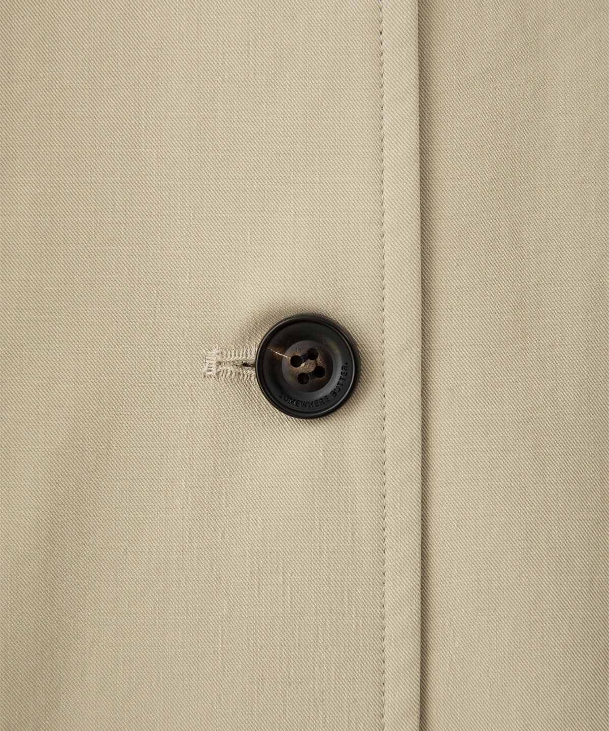 썸웨어버터(SOMEWHEREBUTTER) Mode Trench Coat - Beige