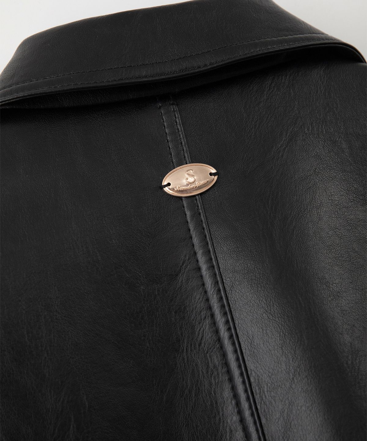 썸웨어버터(SOMEWHEREBUTTER) Folt Leather Jacket - Black