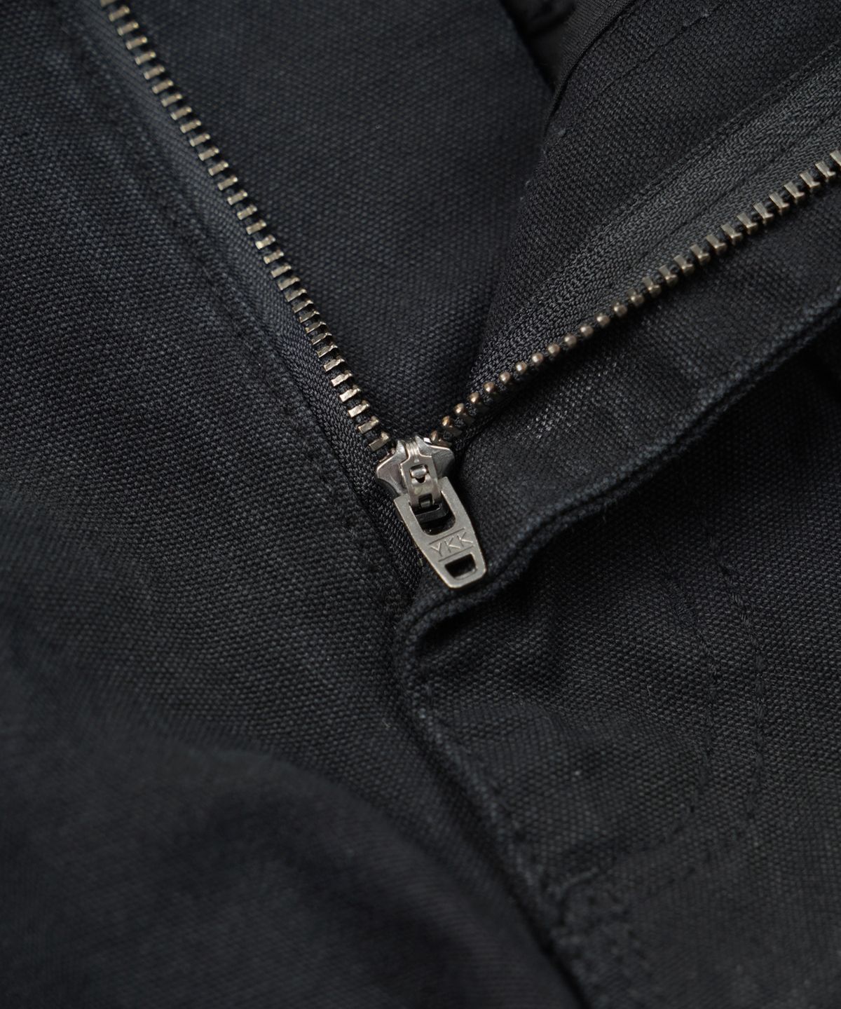 프리즘웍스(FRIZMWORKS) HEAVY CANVAS DESTROYED DOUBLE KNEE PANTS _ BLACK