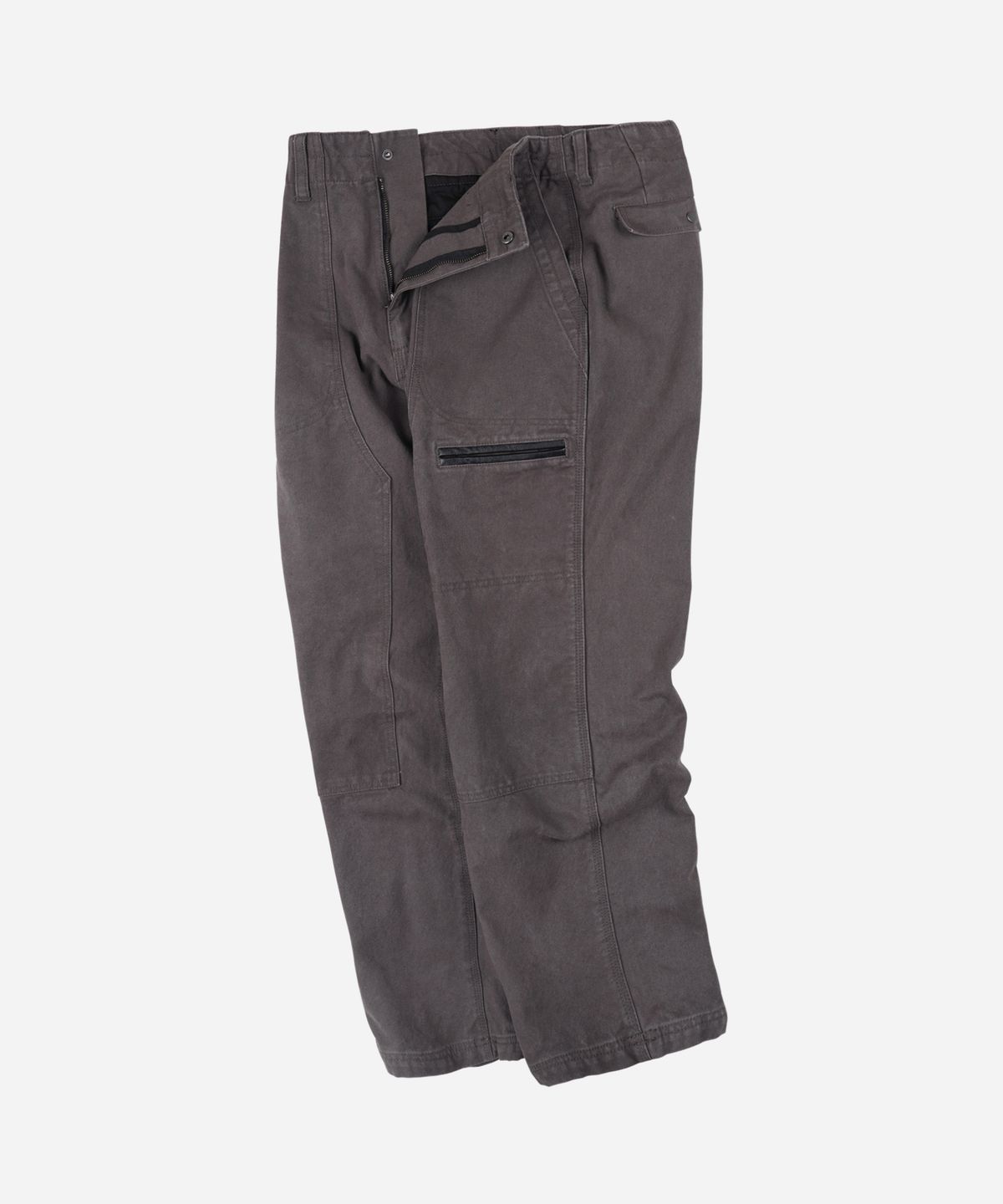 프리즘웍스(FRIZMWORKS) HEAVY CANVAS DESTROYED DOUBLE KNEE PANTS _ MUD