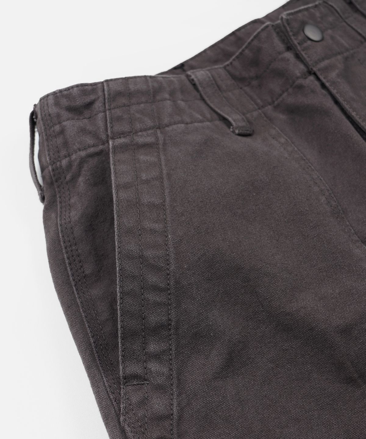 프리즘웍스(FRIZMWORKS) HEAVY CANVAS DESTROYED DOUBLE KNEE PANTS _ MUD