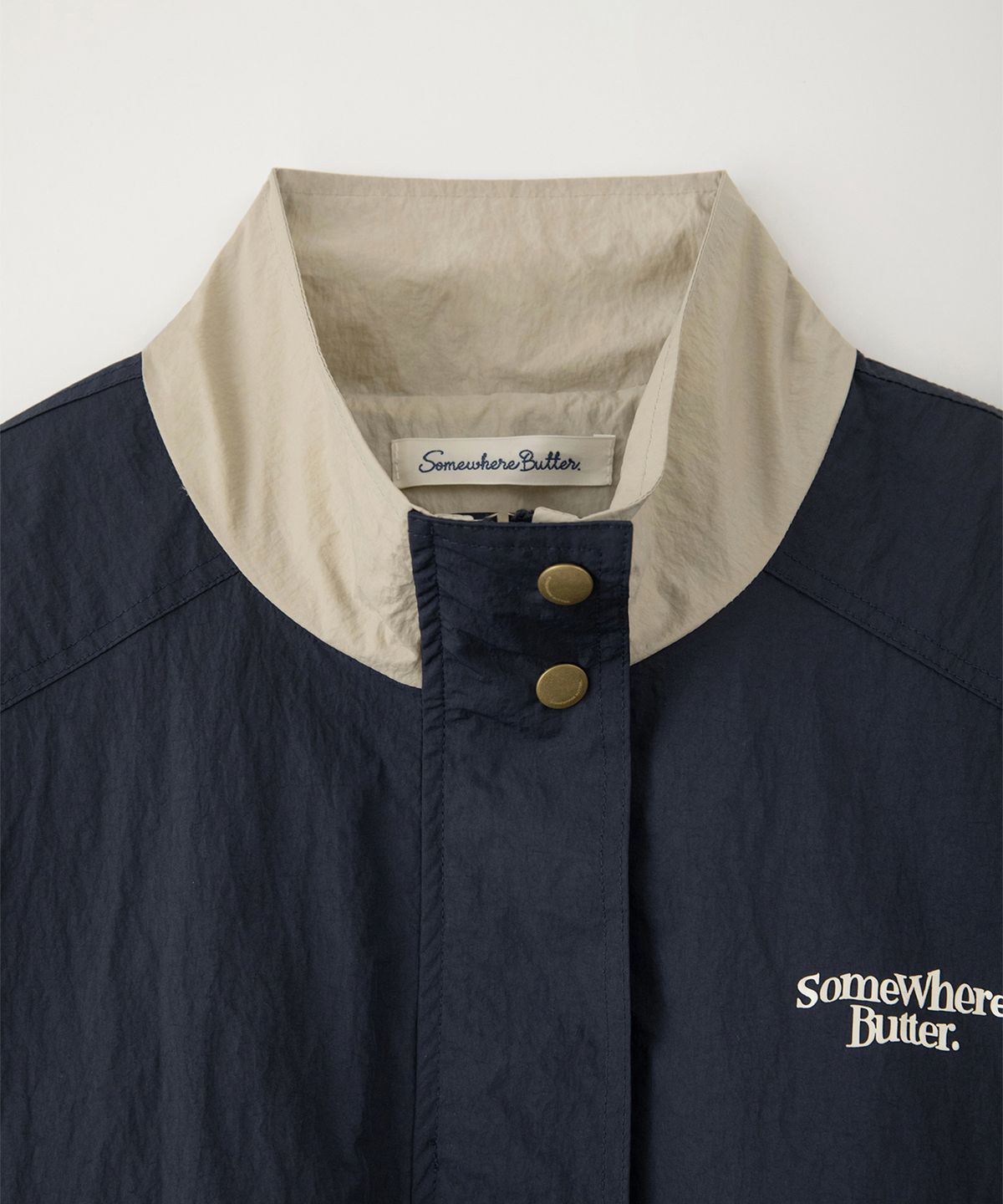 썸웨어버터(SOMEWHEREBUTTER) Vintage Wind Blouson - Navy