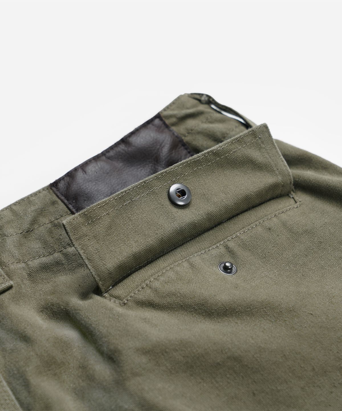프리즘웍스(FRIZMWORKS) HEAVY CANVAS DESTROYED DOUBLE KNEE PANTS _ OLIVE