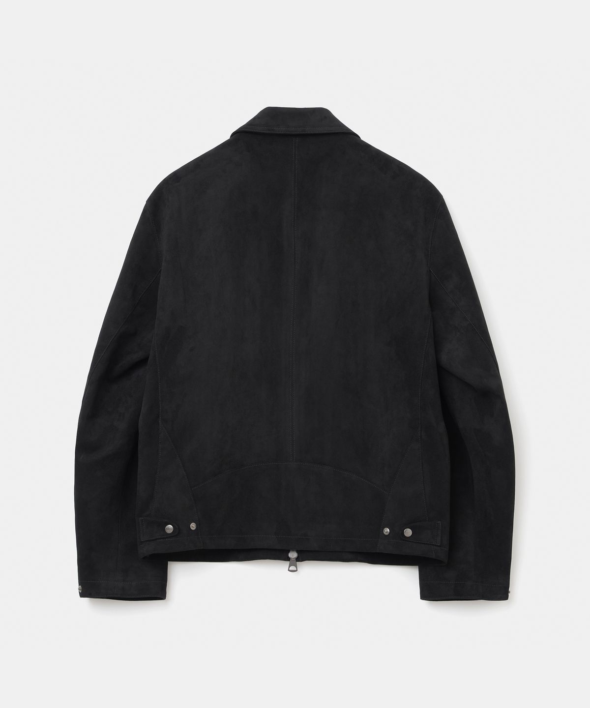 유니폼브릿지(UNIFORM BRIDGE) faux suede zip-up jacket black