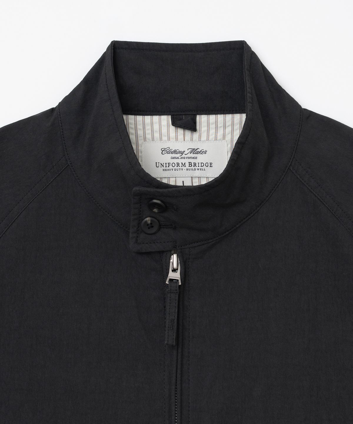 유니폼브릿지(UNIFORM BRIDGE) washed herrington jacket black