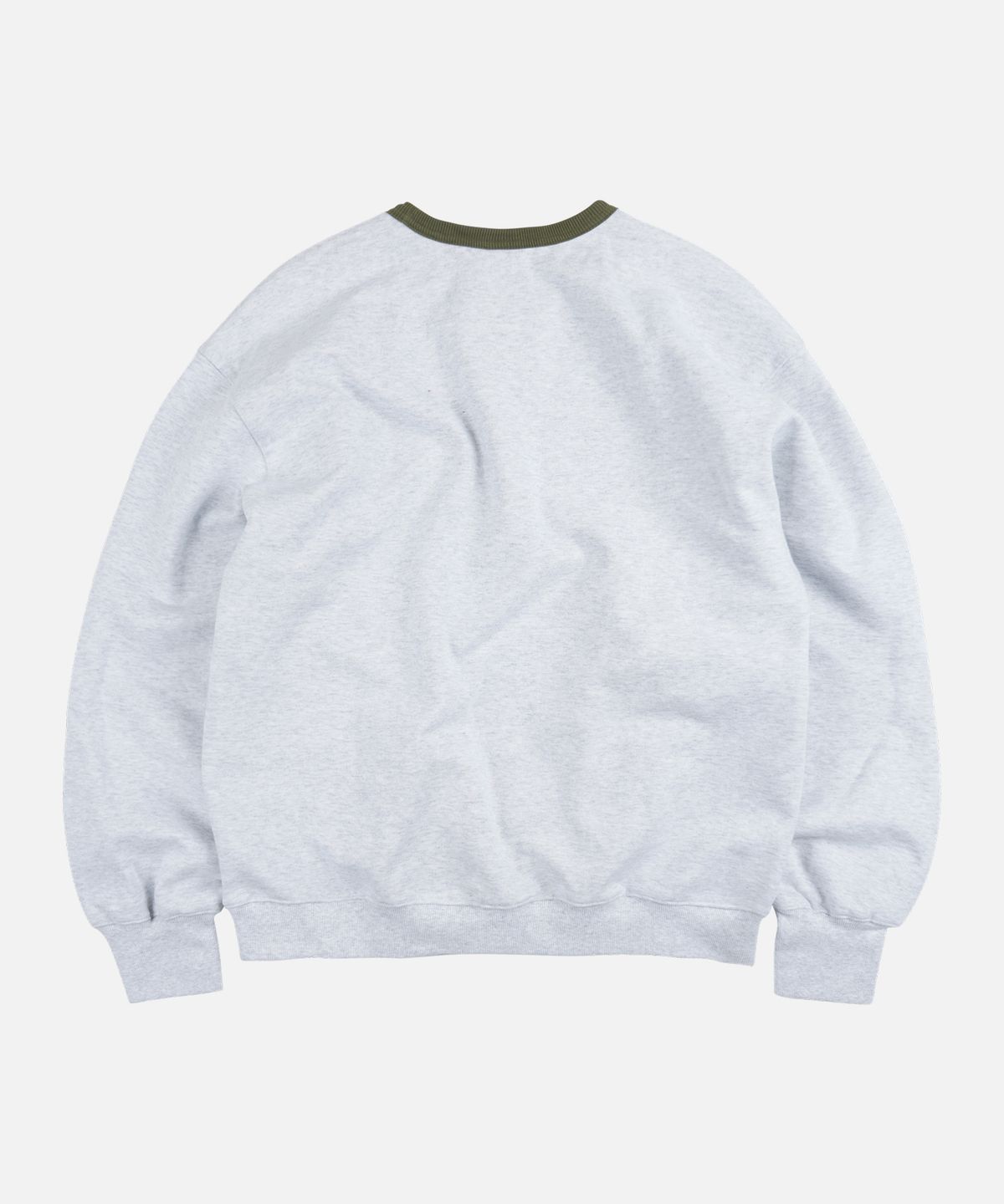 프리즘웍스(FRIZMWORKS) COVER STITCH SWEATSHIRT _ WHITE MELANGE