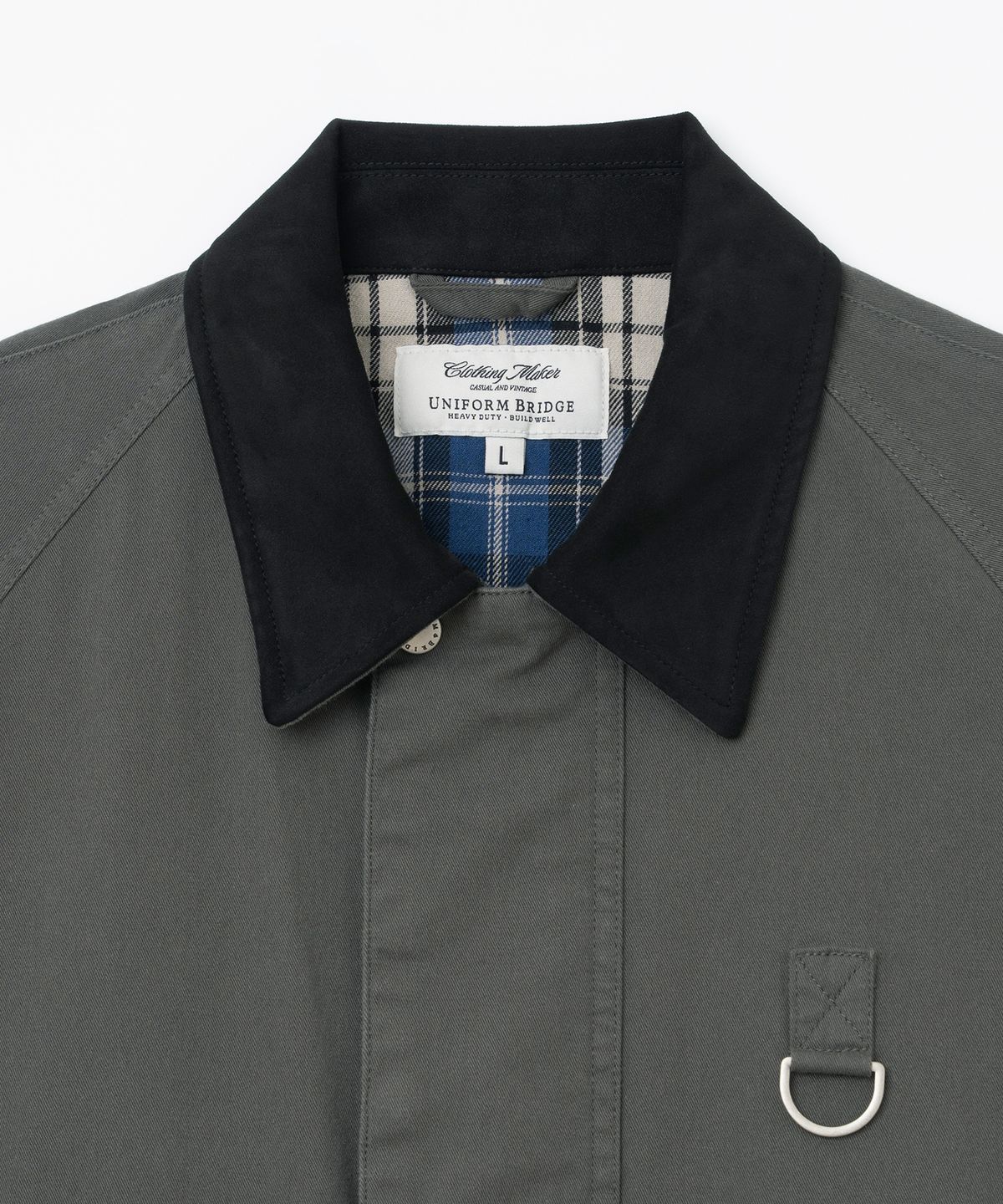 유니폼브릿지(UNIFORM BRIDGE) washed short hunting jacket charcoal
