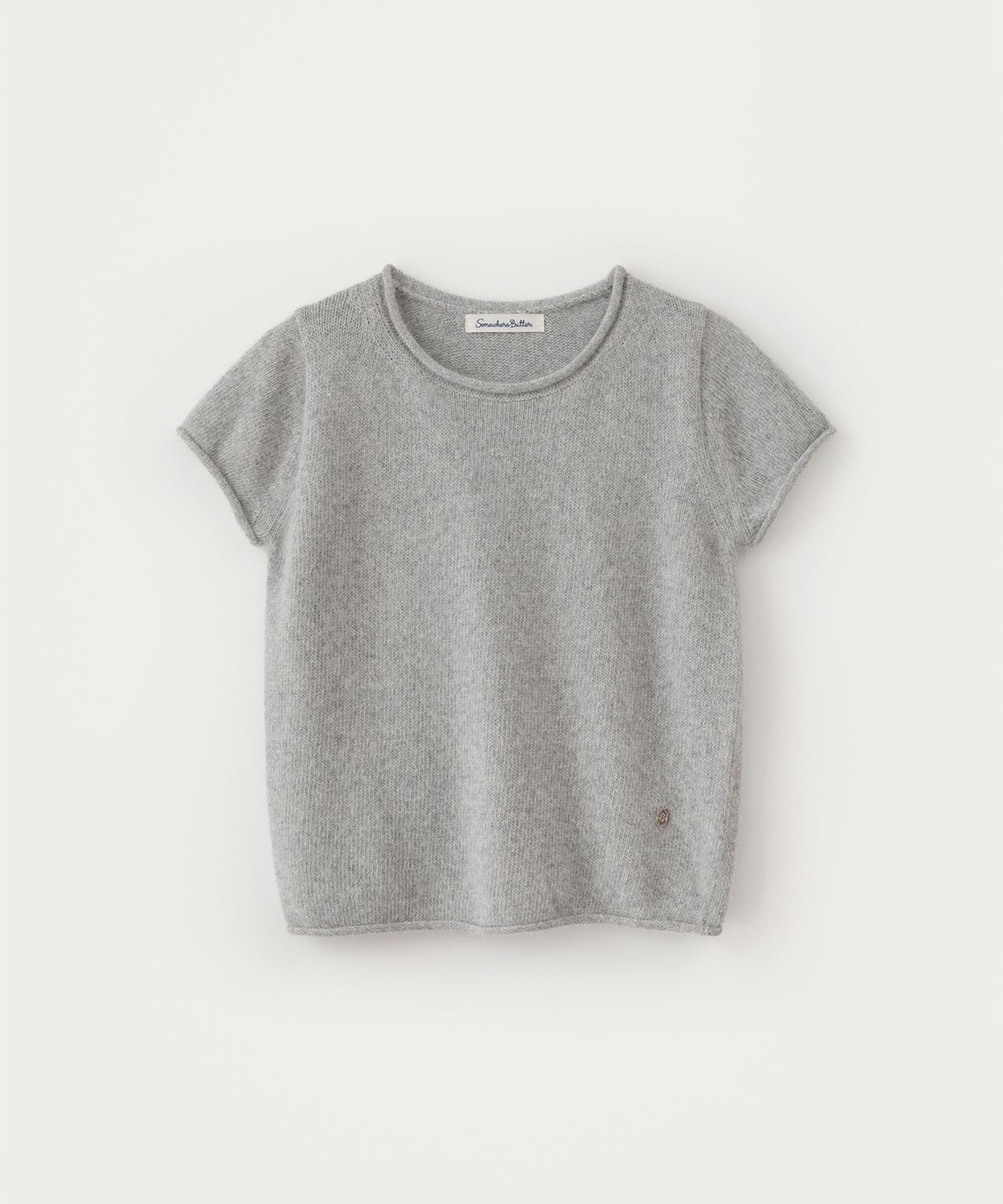 썸웨어버터(SOMEWHEREBUTTER) Angora Half Knit - Light Grey