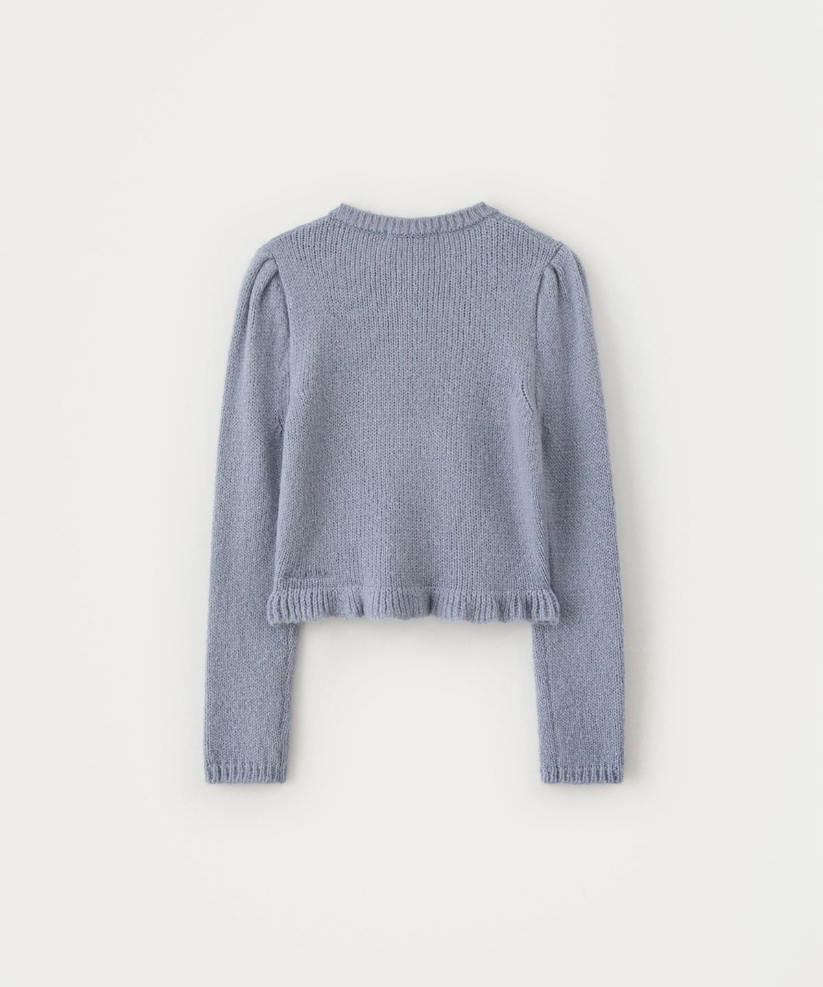 썸웨어버터(SOMEWHEREBUTTER) Blush Frill Cardigan Set - Light Blue