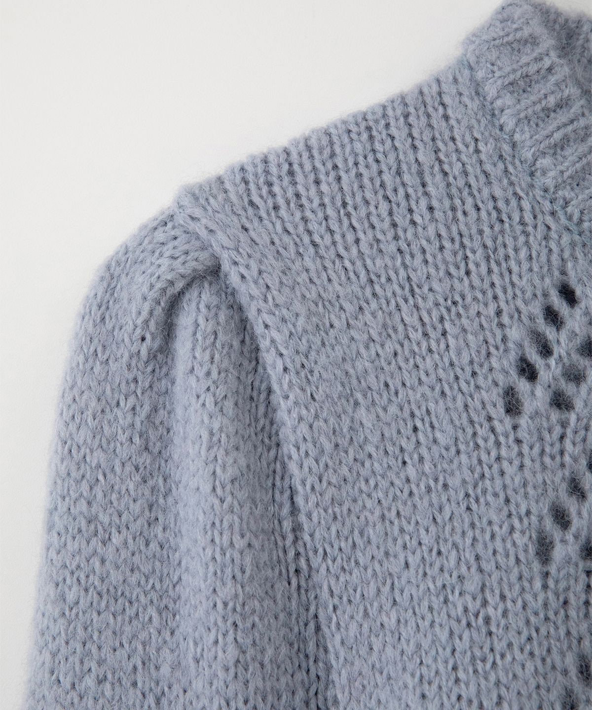 썸웨어버터(SOMEWHEREBUTTER) Blush Frill Cardigan Set - Light Blue