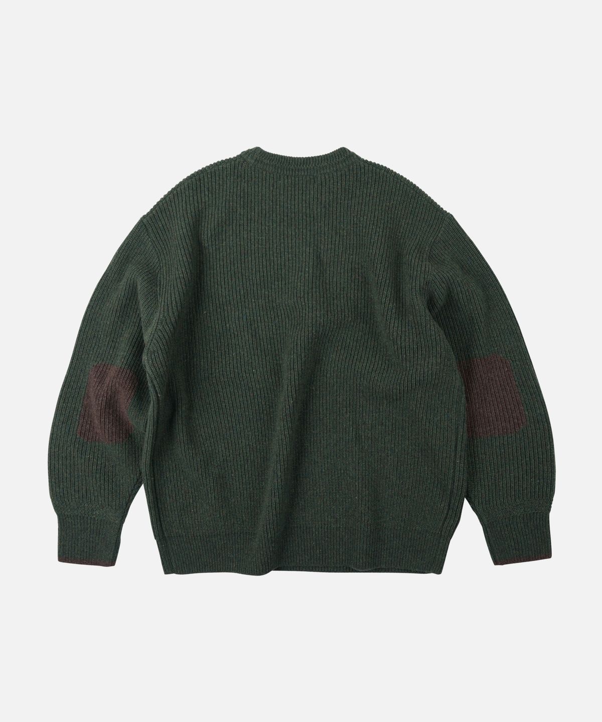 프리즘웍스(FRIZMWORKS) PATCH ROUND PULLOVER KNIT _ FOREST GREEN