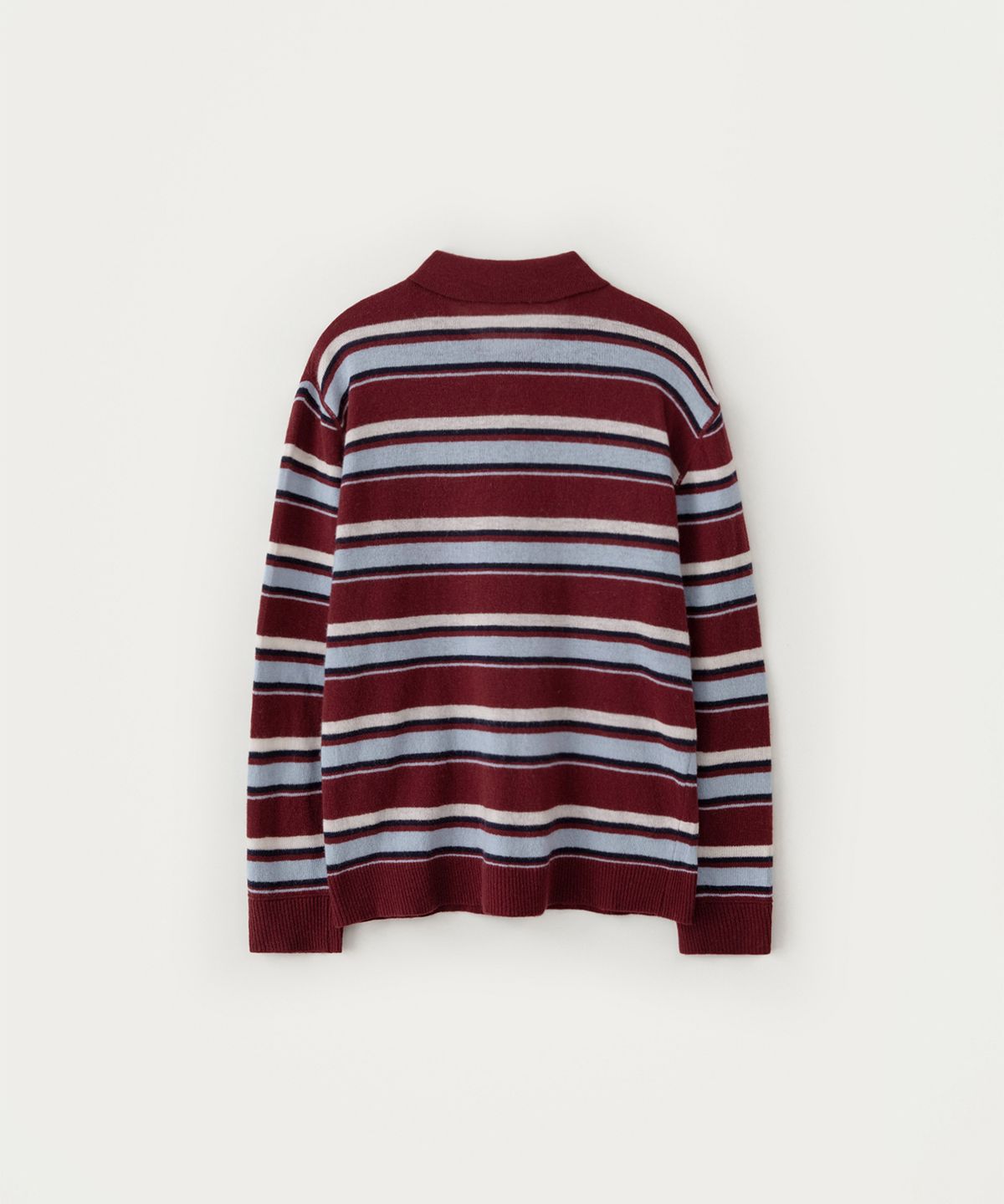썸웨어버터(SOMEWHEREBUTTER) Cope Stripe Knit - Burgundy