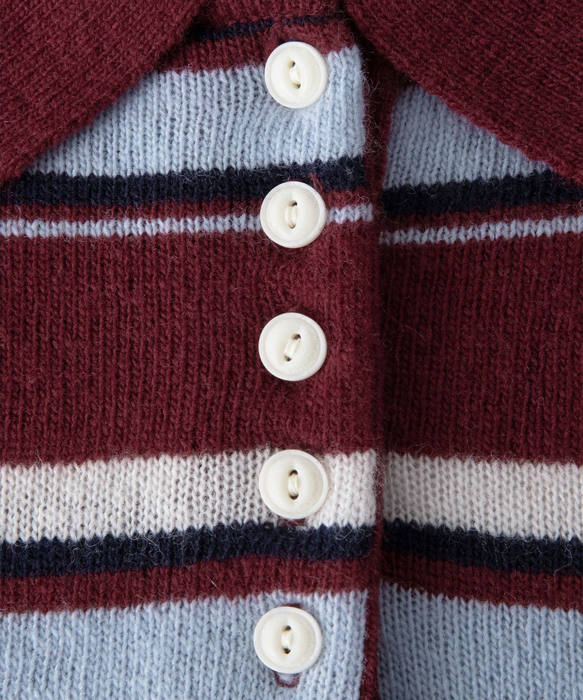 썸웨어버터(SOMEWHEREBUTTER) Cope Stripe Knit - Burgundy