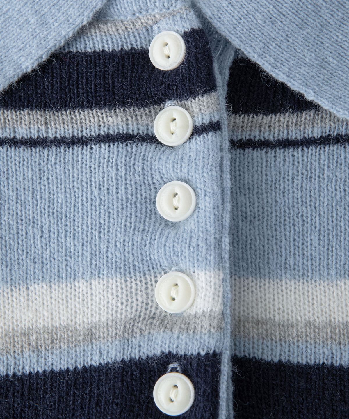 썸웨어버터(SOMEWHEREBUTTER) Cope Stripe Knit - Light Blue